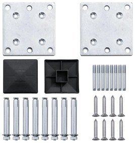 Painel de vedação para jardim 353x186 cm WPC castanho