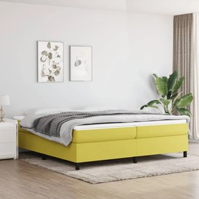 Estrutura de cama sem colchão 200x200 cm tecido verde