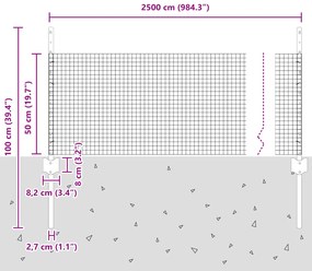 Conjunto de Cerca de Jardim Conjunto de 2 Aço galvanizado