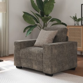 Poltrona vidaXL Cinza Escuro 59 cm em Couro Sintético