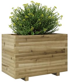 Vaso/floreira de jardim 70x40x49,5 cm madeira pinho impregnada