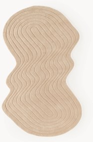 Tapete de lã artesanal com forma orgânica Aliza