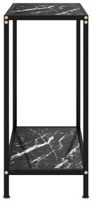 Mesa consola 60x35x75 cm vidro temperado preto