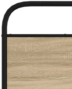 Cabeceira de cama 80 cm derivados madeira/aço carvalho sonoma