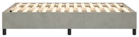 Estrutura de cama sem colchão 120x200 cm veludo cinzento-claro
