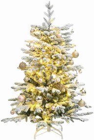 vidaXL Árvore Natal artificial articulada c/ 150 luzes LED+bolas 150cm