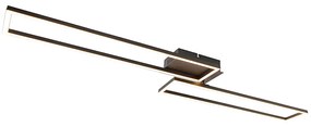 LED Candeeiro de teto alongado preto 3-níveis de dimmer - Plazas Novo Moderno