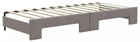 Sofá-cama c/ gavetão/gavetas 80x200 cm tecido cinza-acastanhado