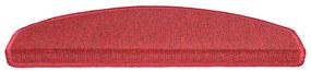Tapetes de escada 30 pcs 65x24x4 cm vermelho bordô