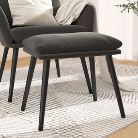 vidaXL Apoio de pés 45x29,5x35 cm veludo cinzento-escuro