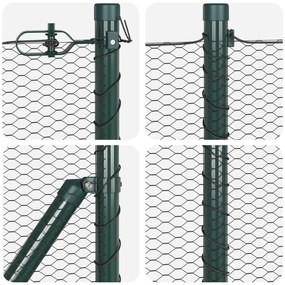 Cerca Hexagonal vidaXL Cinza 0,6x100 m Aço