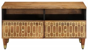 Mesa de centro 80x54x40 cm madeira de mangueira maciça