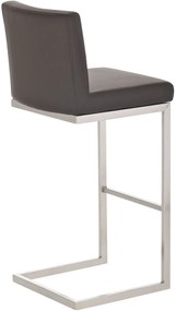 Banco de bar Paros em couro sintético 42 x 104 x 48 cm Castanho