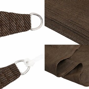 Para-sol estilo vela 160 g/m² 4,5x4,5 m PEAD castanho