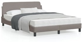 vidaXL Estrutura cama sem colchão 120x200 cm tecido cinza-acastanhado