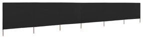 Para-vento com 6 painéis em tecido 800x120 cm preto