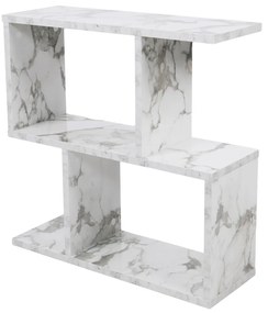 Mesa de Apoio Life – Branco/Preto – 60x60x20 cm