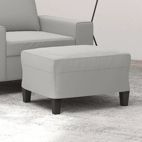 349342 vidaXL Apoio de pés tecido de microfibra 60x50x41 cinza-claro