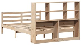 Cama com estante sem colchão 120x190 cm pinho maciço