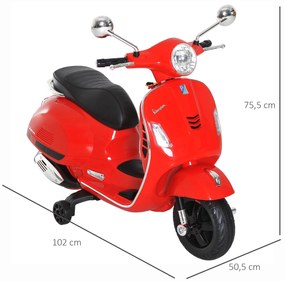 HOMCOM Scooter Elétrico para crianças com USB MP3 Luz para Crianças de