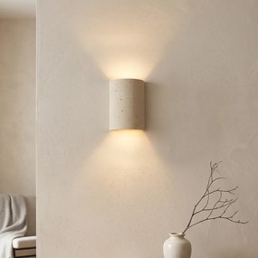 Candeeiro de Parede Japandi Bege 2 Luzes - Travi