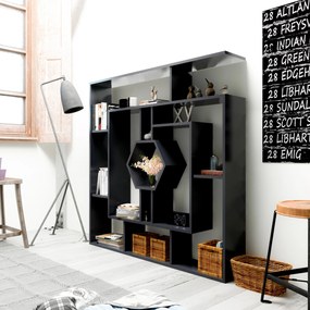 Estante Labrina – Preto – 134x134x22 cm