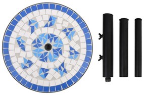 Base p/ guarda-sol redonda 12 kg azul e branco