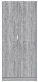 Roupeiro 80x52x180 cm derivados de madeira cinzento sonoma