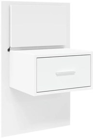 Cabeceira de cama c/ armários 240cm derivados de madeira branco