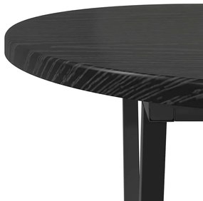 Mesa de Café vidaXL Preta em Carvalho 80x40x40,5 cm em Madeira Revesti
