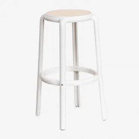 Pack De 4 Bancos Altos Omara Gardénia Branco & ↑75 Cm - Sklum