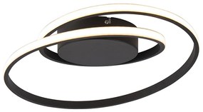 Candeeiro de teto design preto com LED regulável em 3 níveis - Krula Design