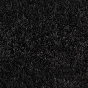 Tapete de porta 80x100 cm fibra de coco tufada preto