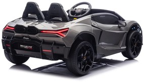Carro elétrico para Crianças 2 Lugares Lamborghini Revuelto XL STRONG 24V, Rodas AR bombeado, Assento Couro ecológico Cinzento