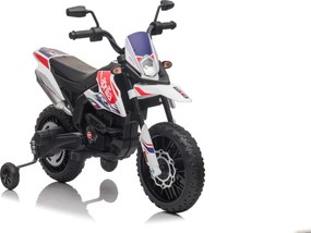 Mota elétrica para Crianças 12V Aprilia RX, Rodas Espuma EVA Branca