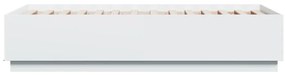 Estrutura cama c/ luzes LED 90x190 cm derivados madeira branco