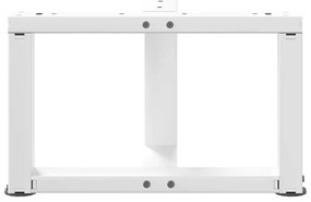 Pés para mesa de centro em forma de T, 2 peças, branco, 50x25x(30-31)