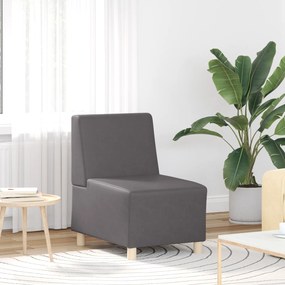 vidaXL Poltrona sem braços 55 cm couro artificial cinzento