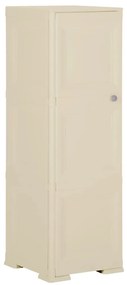 Armário de plástico 40x43x125 cm design de madeira branco nata