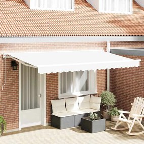 vidaXL Toldo Retrátil Branco 400 x 200 cm Poliéster e Metal