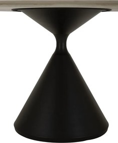MESA DE JANTAR 180X90X73 CM  MDF e FERRO CREME E PRETO
