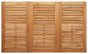 Conjunto de Jardim com 5 peças, mesa de madeira de teca e estrutura de