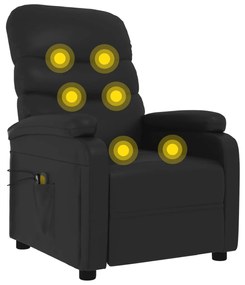 Poltrona de massagens elétrica couro artificial preto