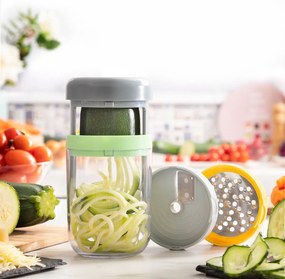 Cortador de Legumes em Espiral e Ralador com Receitas Vigizer InnovaGoods