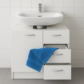 Armário para lavatório (NÃO INCLUÍDO) Neapel com 3 gavetas 63 x 54 x 30 cm Branco