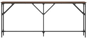 Mesa consola 180x23x75 cm derivados madeira carvalho castanho