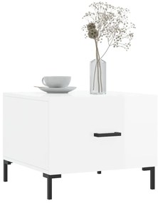 Mesas de centro 2 pcs 50x50x40 cm branco brilhante