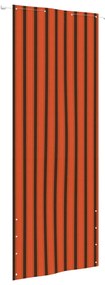 vidaXL Tela de varanda 80x240 cm tecido oxford laranja e castanho