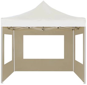 Tenda dobrável profissional com paredes alumínio 3x3m creme
