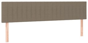 Cama box spring colchão/LED 120x190cm tecido cinza-acastanhado